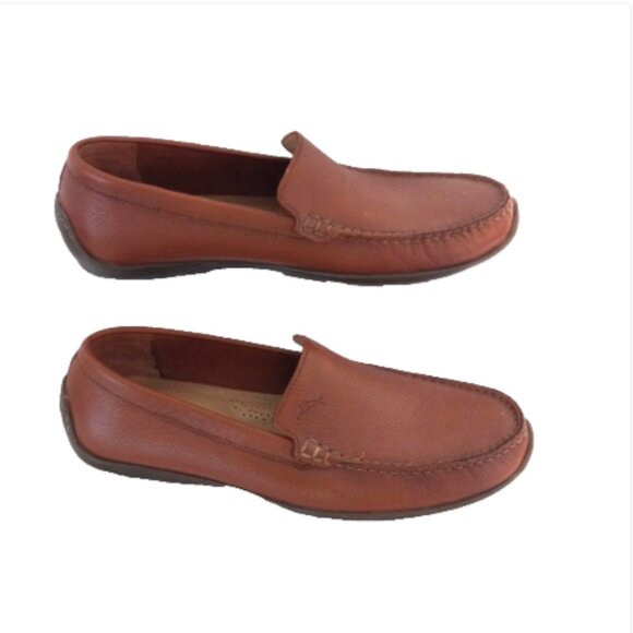 NEW Tommy Bahama Amalfi Mens 10D Tan Brown Leather Moccasin Loafers TB7S00145 main image 5